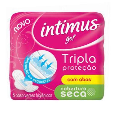 Imagem de Absorvente intimus gel seca c/abas 8unidades - Kimberly-Clark