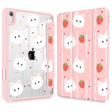 Imagem de Lepeoac Capa fina para iPad mini 7 (A17 Pro, 7ª geração) 2024/iPad mini 6 (6ª geração) 8,3 polegadas, [suporte de lápis embutido] capa à prova de choque, capa traseira transparente transparente