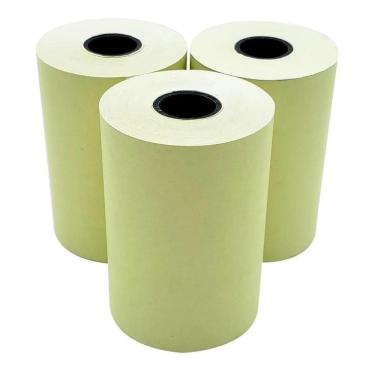 Imagem de Bobina Térmica 57X10 Amarela 58Mm P/Cartão Crédito 20 Un