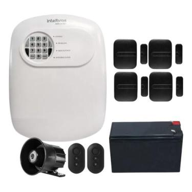 Imagem de Kit Alarme Sem Fio Intelbras 4 Sensores Magnéticos, Sirene e Bateria