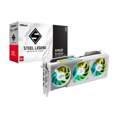 Imagem de Gpu Asrock Amd Radeon Rx 9070 Xt Steel Legend 16gb 256bits 90-ga5dzz-0