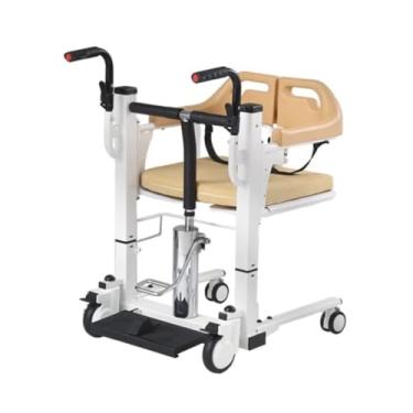 Imagem de Rollator Walker Máquina de transferência de idosos acamados, máquina de manuseio, dispositivo de enfermagem, máquina de elevação hidráulica para uso doméstico (amarelo)