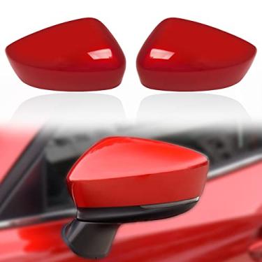 Imagem de CZShiYue Capa de espelho retrovisor de carro capa protetora para espelhos externos apto para Mazda 3 Axela 2017 2018 2019 acessórios de espelho retrovisor (azul, lado esquerdo do motorista