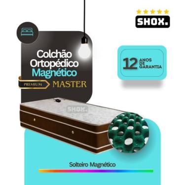 Imagem de Colchão Solteiro Shox Master Ortopédico 188X088X025cm, Suede Marron