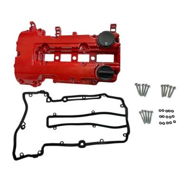 Imagem de TEKKOAUTO Substituição da tampa da válvula de alumínio para Chevy Cruze Sonic Trax Volt Cadillac ELR Buick Encore 1.4L 2011-2019 25198498 25198874