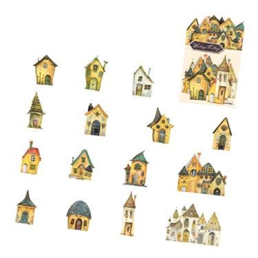 Imagem de Baoblaze 15 adesivos de papel para scrapbook, cartolina com padrão clássico, conjunto de adesivos vintage para casas estranhas, para planejadores de álbuns de, Style a