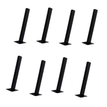 Imagem de Kit 8 Suportes Parafusar Reforçado Bancada Pia Pedra Mármore - OURO MI