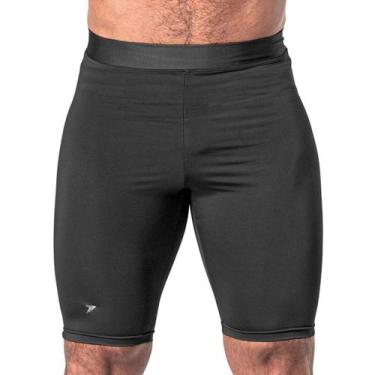 Imagem de Bermuda Térmica Segunda Pele Compressão Poker Gold II Masculina, Preto