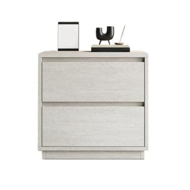 Imagem de ZzleoyuUUs-12 Mesa de chá simples de madeira branca mesa de cabeceira para casa quarto armário de armazenamento com gavetas duplas mesa de chão (médio)