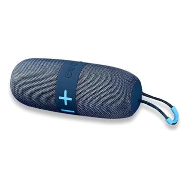 Imagem de Caixa de Som Bluetooth MTS-6003, Portátil, 16W, Bateria 1500mAh, Bluetooth 5.1, Entradas USB/AUX/Tipo-C/Cartão TF, 20.7cm, Preta com Detalhes Vermelhos (Azul)
