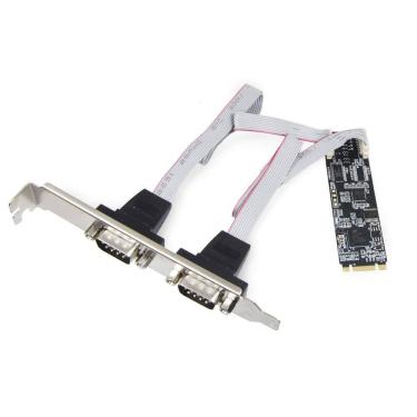 Imagem de Placa controladora IO CREST 2 portas RS-232 DB9 serial M.2 B+M