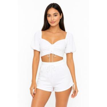 Imagem de top ciganinha com bojo removível - Nascer do sol, Branco, G3