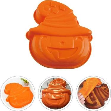 Imagem de Forma De Silicone Halloween Abóbora Com Chapéu - COLOR BRBR DECOR