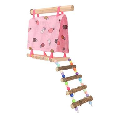 Imagem de Ninho de Pássaro Rede Rede de Papagaio Ninho de Pássaro Ninho de Pássaro Quente de Inverno Casa Gaiola de Suspensão Macia e Quente Com Escada para Pássaros Papagaio Cama de