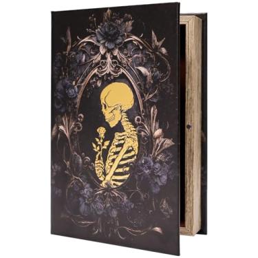 Imagem de Microkize Caixa de armazenamento decorativa para lembranças de joias, livro falso vintage com controle remoto, presente para amantes de livros, decoração de escritório em casa, caixa tamanho M