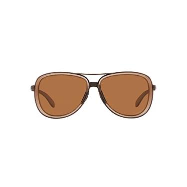 Imagem de Oakley Óculos de sol feminino Oo4129 Split Time Aviator, Sépia fosco/bronze Prizm polarizado, 58 mm