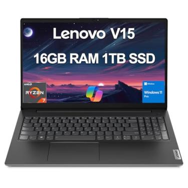 Imagem de Laptop Lenovo V15 Gen 4 for Business (39.6 cm FHD antirreflexo, AMD Ryzen 7 7730U (Beat i7-1355U), 40 GB de RAM, SSD de 2 TB), teclado numérico, webcam com obturador, Ethernet, Win 11 Pro com copiloto