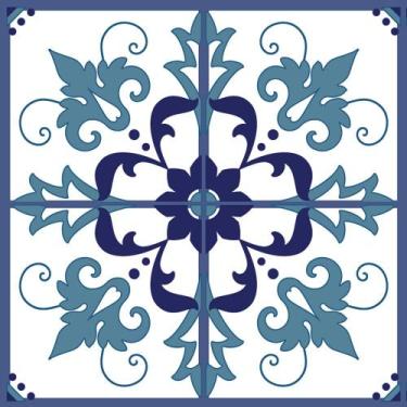 Imagem de Papel de parede adesivo azulejo ladrilho modelo português - D. Lima Pr