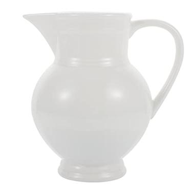 Imagem de Jarro de leite de cerâmica, jarro de creme de cerâmica, creme de cerâmica com alça jarra de creme de café de porcelana branca xícara de espuma de leite de café jarra de café a xícara de molho com bico