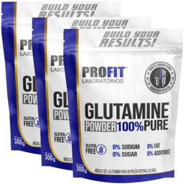 Imagem de 3X GLUTAMINA PURA 300G REFIL PROFIT-Unissex