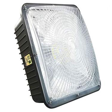 Imagem de Hytronics Luminária De Led 75 W Com Certificação Ul E Dlc, 5000 K, 8625 Lm, 300-350 Hps/Hid, À Prova D'Água, Para Áreas Externas, Postos Gasolina, Ruas, Iluminação