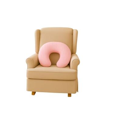 Imagem de Almofada Para Amamentação Em Tricot Macia Confortável Apoio Ergonômico Para Amamentar Bebê (Rosa)