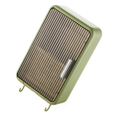 Imagem de aqxreight Porta de Pauzinha Montada na Parede Com Orifícios de Drenagem e Tampa para Armazenamento de Utensílios de Cozinha Em Cor Creme (Verde)