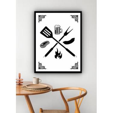 Imagem de Quadro Decorativo Cantinho Churrasco - 70x50cm - Quadros On-line, Mold