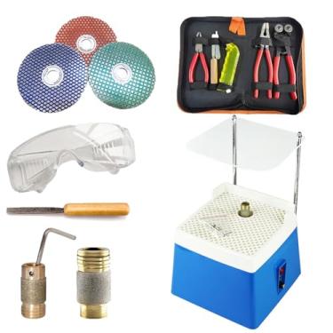 Imagem de Liquidificador E Moedor De Vidro,Moedor AutomáTico De Vitrais Com Defletor De AcríLico,Brocas De Moedor De 5/8",Kit De Ferro De Solda,4200 Rpm Para Bricolage,CerâMica,Joias