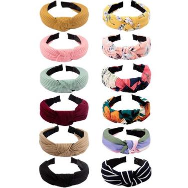 Imagem de Bandanas VELSCRUN Knotted para mulheres, faixa boho de 12 peças de lar