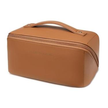 Imagem de Bolsa de maquiagem de viagem zaleeta de couro PU impermeável de grande