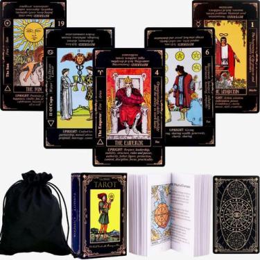 Imagem de Cartas de tarô King's palace Rider Waite 78 com guia e bolsa