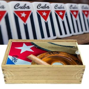 Imagem de Conjunto de dominós com bandeira cubana Double Nine Dominoes - Marca P
