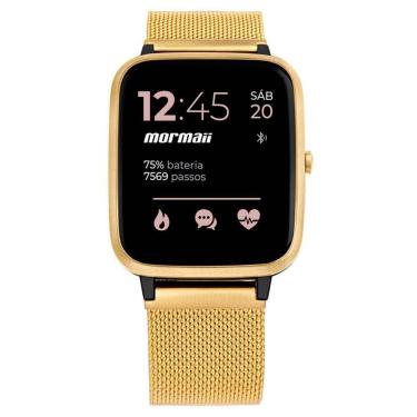Imagem de Relógio Smartwatch Mormaii Life Ref: Molifeam-7d Dourado Milanese