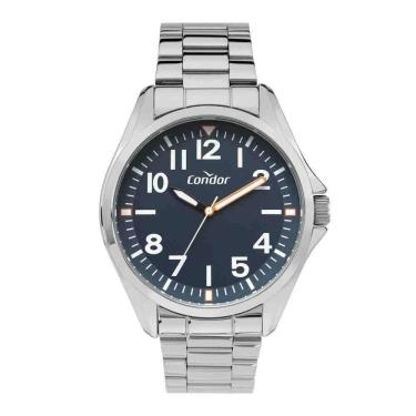 Imagem de Kit Relógio Prata Condor Militar Copc21Jhj/K4A