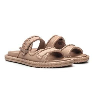 Imagem de Sandalia Feminina Tranças Confort Elegant Resistente Caramel-Feminino