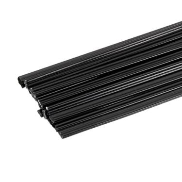 Imagem de HARFINGTON 1 conjunto (20 peças) de hastes de solda de plástico de 20 cm tiras de solda PP para para-choques de carro, caiaque, reparo diário, para-choques de carro, preto