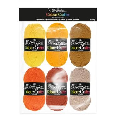 Imagem de Scheepjes Pacote de cores Color Crafter 6 bolas de 50 g fio vermelho marrom rosa