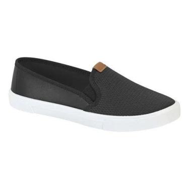 Imagem de Tênis Feminino Moleca Slip On Nobuck Preto Casual Conforto, Preto, 38