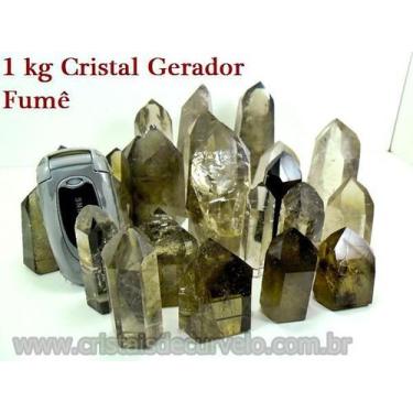 Imagem de 50 kg de Cristal Fumê Lapidado - Pedras de Garimpo para Atacado - Cris