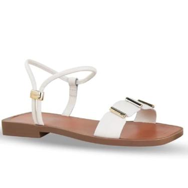 Imagem de Bottero, Sandália Rasteira Fem Bottero Couro Off White 368305-8 Tamanho:39;Cor:Off White
