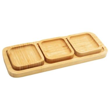 Imagem de Conjunto de Petisqueira em Bambu c/ 4 Peças N248862-2 Quanhe