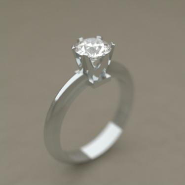 Imagem de Anel Solitário Triangulo Prata 950 Zirconia E. Imediata