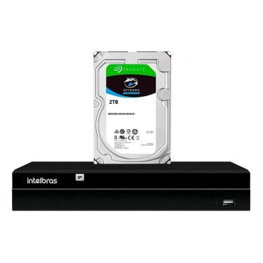 Imagem de Nvd Intelbras 1408 8 Canais 4k Ultra Hd Rede Ip Com Hd 2tb
