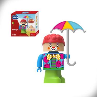 Imagem de Blocos de Montar Palhaço Circo Super Show 7 Peças Blocz