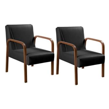 Imagem de Conjunto 2 Poltronas Anita Kit Cadeiras Moderna Sala, Recepção, Escrit