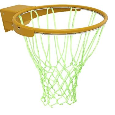 Imagem de Generic Rede de basquete, brilhante, verde fluorescente, nylon, 12 voltas, padrão, basquete