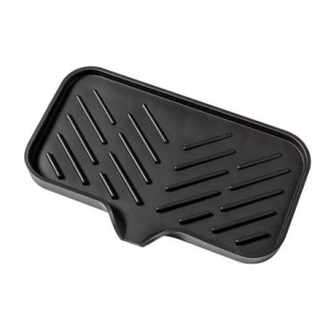 Imagem de Saboneteiras de silicone para banheiro com bico de drenagem - organizador de pia de banheiro e cozinha, suporte de esponja, bandeja de sabonete, perfeito para dispensador, esfregão, garrafa, copo na