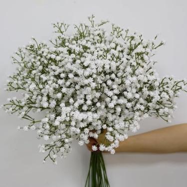 Imagem de Kit com 5 Galhos de Gypsophila Artificial 62 cm – Flor Mosquitinho Branca Realista para Decoração de Casamentos, Festas e Arranjos Florais(sd)