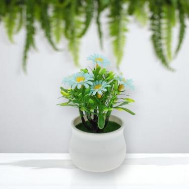 Imagem de Generic 1 plantador artificial de 7 peças de plantas artificiais de plástico azul lago 7 x 7 x 10 cm